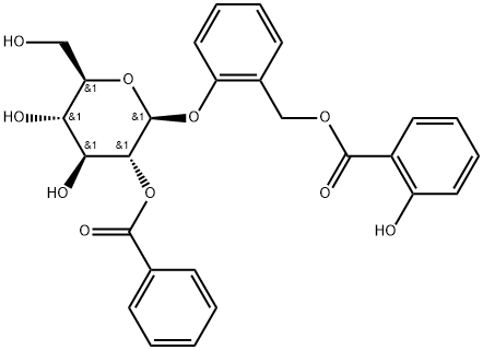 β-D-Glucopyranoside, 2-[[(2-hydroxybenzoyl)oxy]methyl]phenyl, 2-benzoate Structure