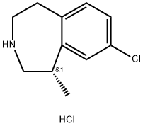 1H-3-Benzazepine, 8-chloro-2,3,4,5-tetrahydro-1-Methyl-, hydrochloride (1:1), (1S)- 구조식 이미지