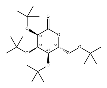 2,3,4,6-tetra-O-tert-butyl-D-glucono-1,5-lactone 구조식 이미지
