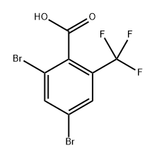 2,4-Dibromo-6-(trifluoromethyl)benzoic acid Structure