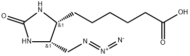 4-Imidazolidinehexanoic acid, 5-(azidomethyl)-2-oxo-, (4R,5S)- Structure