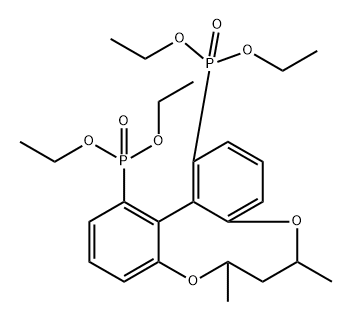 Phosphonic acid, P,P'-[(6R,8R,13aS)-7,8-dihydro-6,8-dimethyl-6H-dibenzo[f,h][1,5]dioxonin-1,13-diyl]bis-, P,P,P',P'-tetraethyl ester Structure