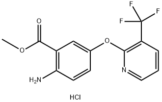 Methyl 2-amino-5-((3-(trifluoromethyl)pyridin-2-yl)oxy)benzoate hydrochloride Structure