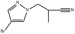 3-(4-bromopyrazol-1-yl)-2-methylpropanenitrile Structure
