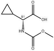 Cyclopropaneacetic acid, α-[(methoxycarbonyl)amino]-, (αR)- Structure