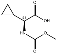 Cyclopropaneacetic acid, α-[(methoxycarbonyl)amino]-, (αS)- Structure