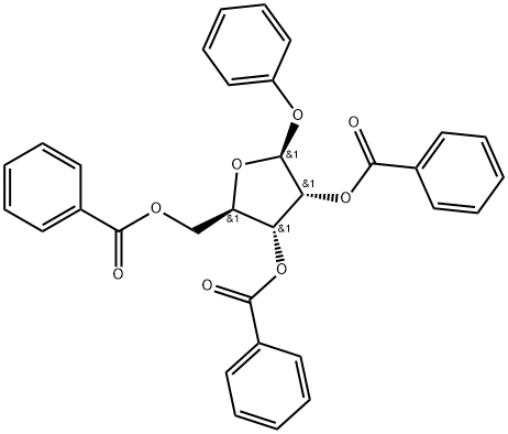 β-D-Ribofuranoside, phenyl, tribenzoate (9CI) Structure