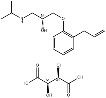 2-Propanol, 1-[(1-methylethyl)amino]-3-[2-(2-propenyl)phenoxy]-, (2R)-, (2R,3R)-2,3-dihydroxybutanedioate (1:1) (salt) (9CI) Structure