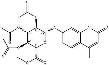 4-메틸-2-옥소-2H-1-벤조피란-7-일-β-D-글루코피라노시두론산메틸에스테르2,3,4-트리아세테이트 구조식 이미지