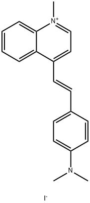 Quinolinium, 4-[2-[4-(dimethylamino)phenyl]ethenyl]-1-methyl-, iodide, (E)- (9CI) Structure