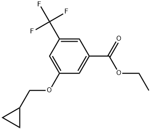 Ethyl 3-(cyclopropylmethoxy)-5-(trifluoromethyl)benzoate Structure