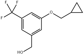 (3-(cyclopropylmethoxy)-5-(trifluoromethyl)phenyl)methanol Structure