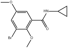 3-Bromo-N-cyclopropyl-2,5-dimethoxybenzamide Structure