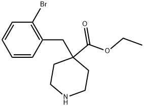 ethyl4-(2-bromobenzyl)piperidine-4-carboxylate 구조식 이미지