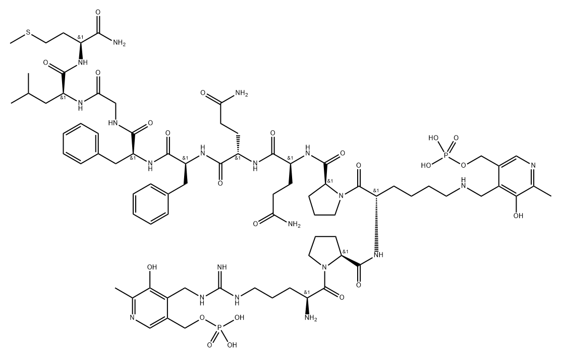 substance P, alpha-N-Arg(1)-epsilon-N-Lys(3)-di-(pyridoxal phosphate)- Structure