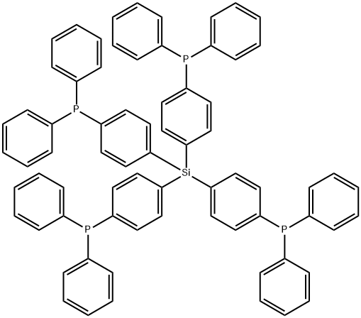 Phosphine, 1,1',1'',1'''-(silanetetrayltetra-4,1-phenylene)tetrakis[1,1-diphenyl- Structure