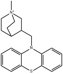 1-Azoniabicyclo[2.2.2]octane, 1-methyl-3-(10H-phenothiazin-10-ylmethyl)- Structure