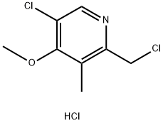 Pyridine, 5-chloro-2-(chloromethyl)-4-methoxy-3-methyl-, hydrochloride (1:1) Structure