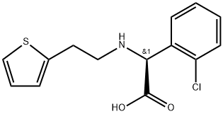 Benzeneacetic acid, 2-chloro-α-[[2-(2-thienyl)ethyl]amino]-, (αS)- Structure