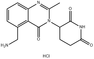 2,6-Piperidinedione, 3-[5-(aminomethyl)-2-methyl-4-oxo-3(4H)-quinazolinyl]-, hydrochloride (1:1) Structure