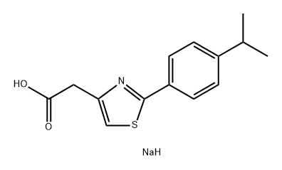 Sodium 2-(2-(4-isopropylphenyl)thiazol-4-yl)acetate Structure