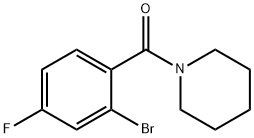 (2-Bromo-4-fluorophenyl)(piperidin-1-yl)methanone Structure