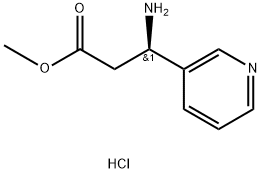 3-Pyridinepropanoic acid, β-amino-, methyl ester, hydrochloride (1:2), (βR)- Structure