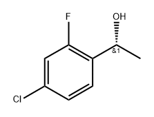 Benzenemethanol, 4-chloro-2-fluoro-α-methyl-, (αR)- Structure