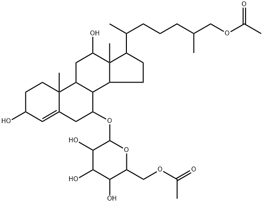 [(25R)-26-(Acetyloxy)-3α,12α-dihydroxycholest-4-en-7α-yl] β-D-galactopyranoside 6-acetate Structure