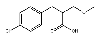 2-[(4-chlorophenyl)methyl]-3-methoxypropanoic acid 구조식 이미지