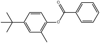 Phenol, 4-(1,1-dimethylethyl)-2-methyl-, 1-benzoate Structure