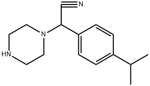 1-Piperazineacetonitrile, α-[4-(1-methylethyl)phenyl]- Structure