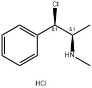 Benzeneethanamine, β-chloro-N,α-dimethyl-, hydrochloride (1:1), (αR,βR)- Structure