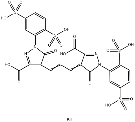 4,4'-BIS[3-CARBOXY-5-OXO-1-(2,5-DISULFOPHENYL)-2-PYRAZOLIN-4-YL]TRIMETHINE OXONOLE TETRAPOTASSIUM SALT Structure