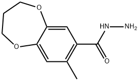 3,4-Dihydro-8-methyl-2H-1,5-benzodioxepin-7-carboxylic acid hydrazide Structure