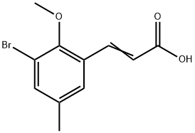 3-(3-Bromo-2-methoxy-5-methylphenyl)-2-propenoic acid Structure