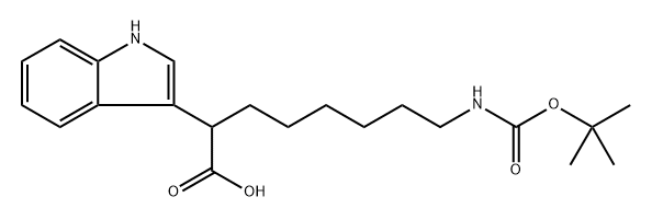 1H-Indole-3-acetic acid, α-[6-[[(1,1-dimethylethoxy)carbonyl]amino]hexyl]- Structure