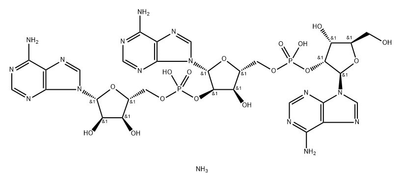 adenylyl[2'->5']adenylyl[2'->5']adenosine, sodium salt Structure