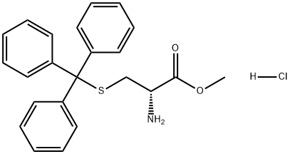 D-Cysteine, S-(triphenylmethyl)-, methyl ester, hydrochloride (1:1) Structure