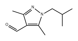 1-Isobutyl-3,5-dimethyl-1H-pyrazole-4-carbaldehyde 구조식 이미지