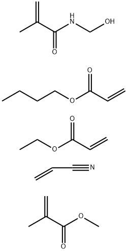 2-프로펜산,2-메틸-,메틸에스테르,부틸2-프로펜에이트,에틸2-프로펜에이트,N-(히드록시메틸)-2-메틸-2-프로펜아미드및2-프로펜니트릴중합체 구조식 이미지