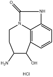 Imidazo[4,5,1-jk][1]benzazepin-2(1H)-one, 6-amino-4,5,6,7-tetrahydro-7-hydroxy- (hydrochloride) 구조식 이미지