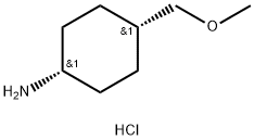Cyclohexanamine, 4-(methoxymethyl)-, hydrochloride (1:1), cis- Structure