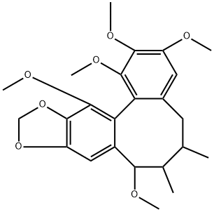 Benzo[3,4]cycloocta[1,2-f][1,3]benzodioxole, 5,6,7,8-tetrahydro-1,2,3,8,13-pentamethoxy-6,7-dimethyl-, (6S,7S,8R,13aS)- Structure