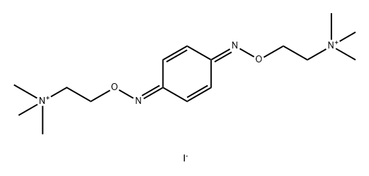 Ethanaminium, 2,2'-[2,5-cyclohexadiene-1,4-diylidenebis(nitrilooxy)]bis[N,N,N-trimethyl-, diiodide (9CI) Structure