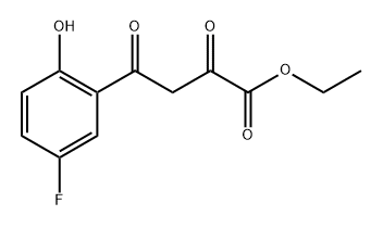 Benzenebutanoic acid, 5-fluoro-2-hydroxy-α,γ-dioxo-, ethyl ester Structure