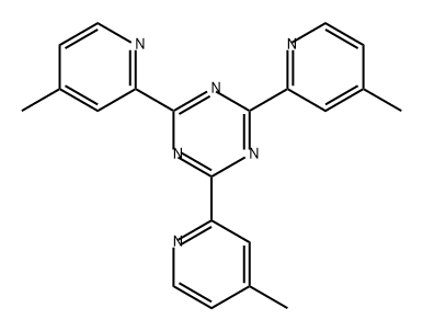 2,4,6-Tris(4-methyl-2-pyridinyl)-1,3,5-triazine Structure