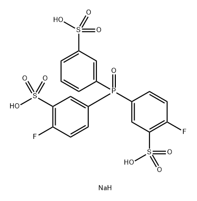 3,3'-[(3-Sulfophenyl)phosphinylidene]bis[6- fluoro-benzenesulfonic acid trisodium salt Structure