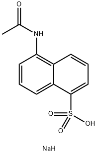 1-Naphthalenesulfonic acid, 5-(acetylamino)-, sodium salt (1:1) Structure
