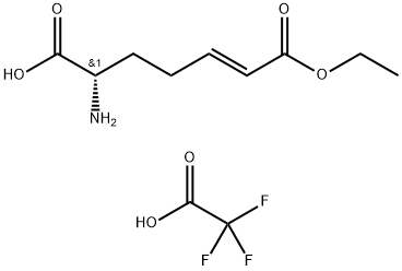 2-Heptenedioic acid, 6-amino-, 1-ethyl ester, (2E,6S)-, 2,2,2-trifluoroacetate (1:1) Structure